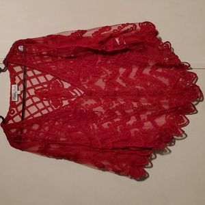 Pretty Angel size large sheer and lace cardigan